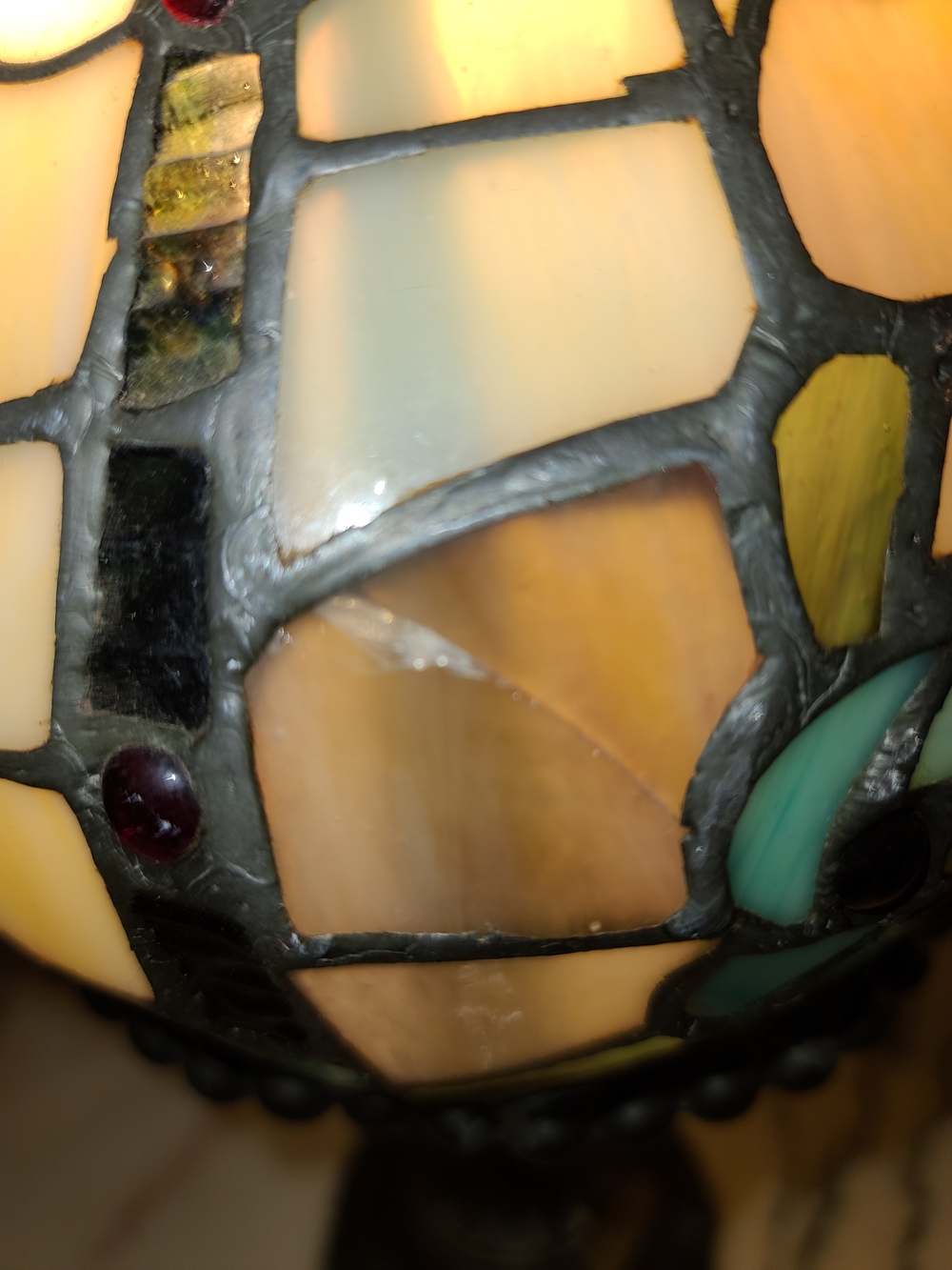 Dale Tiffanys Inc. Antiques Roadshow Lamp - Art Nouveau Stained Glass Desk Lamp - Picture 5 of 16